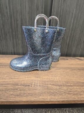 Western Chief Girls Toddler Size 9 Glitter Rain Boots Multicolor Waterproof